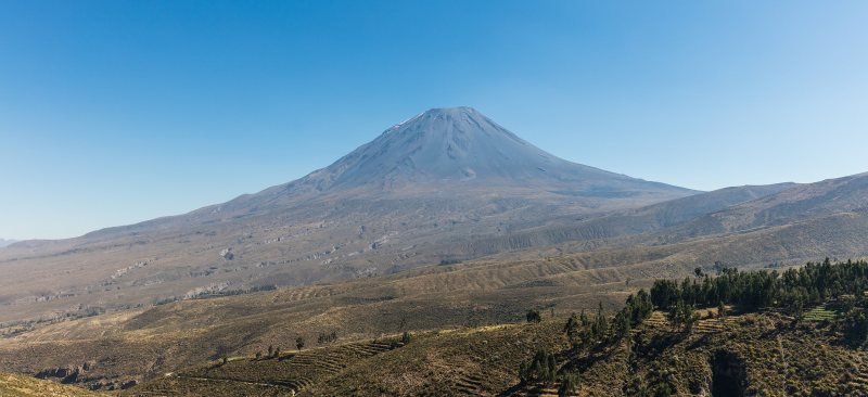 El Misti volcano rising above the city of Arequipa