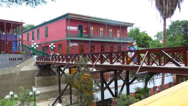 The wooden Bridge of Sighs in the Barranco district of Lima