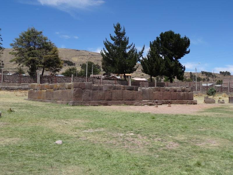 Aymara farmers in a terraced field above Lake Titicaca on the southern shore near Juli