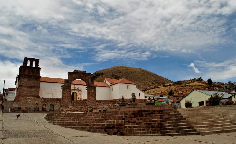 Stone church of La Asuncion in Juli, Puno