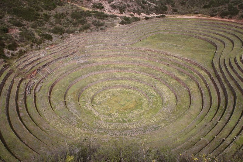 Concentric circular farming terraces of Moray
